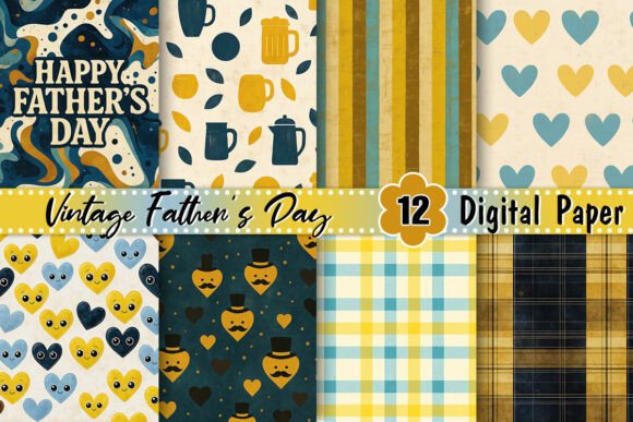 Download Vintage Father's Day Pattern - Father's day pattern Collection
