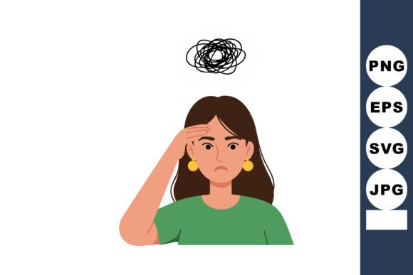 Download Woman with Confused Expression and Scrib - Expression Collection