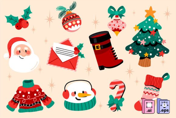 Download Festive Christmas Object Set - Christmas Collection