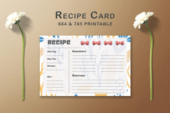 Download Decorative Pattern Recipe Card Template - Decorative Collection