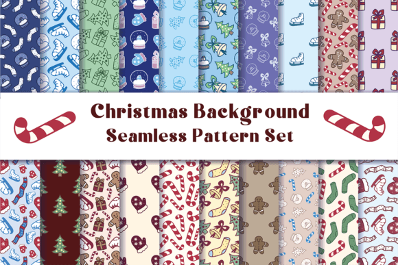 Download Christmas Background Seamless Pattern Set - Christmas Collection