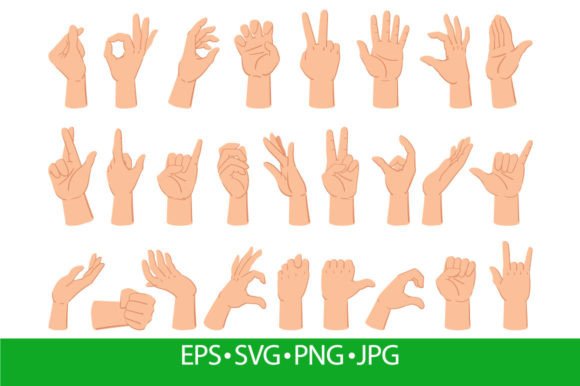 Download Cartoon Human Hand Expression Gestures, - Expression Collection