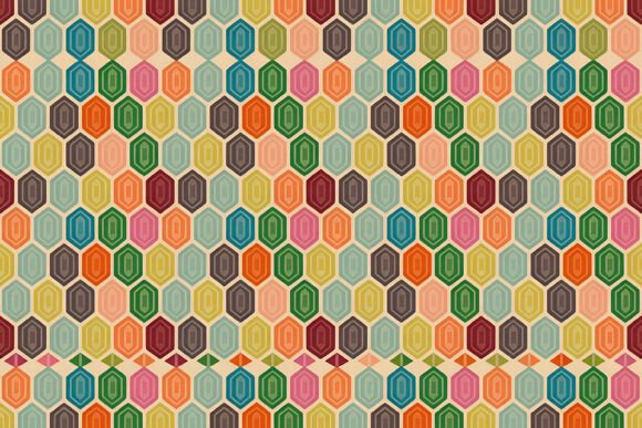 Download Decorative Rainbow Hexagon Grid Pattern - Decorative Collection