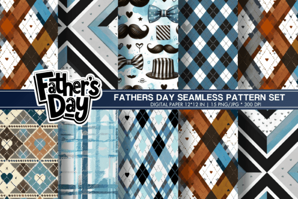 Download Happy Fathers Day Digital Paper Seamless - Premium Resources