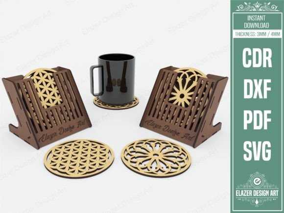 Download 2 Decorative Pattern Boxed Coasters - Decorative Collection