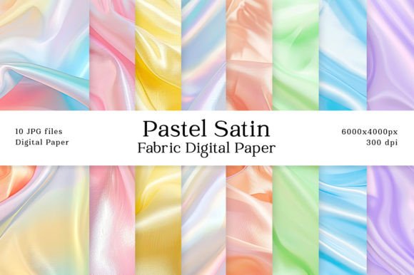 Download Pastel Silky Satin Fabric Digital Paper - Silk Collection