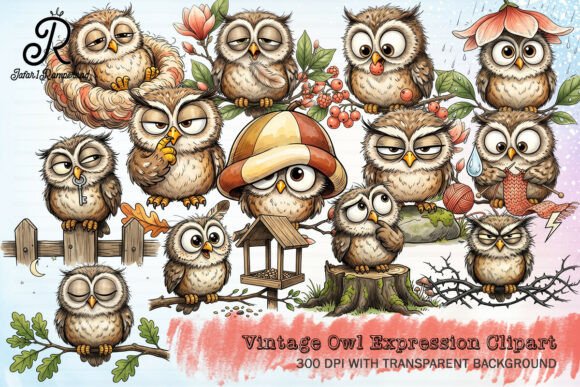 Download Vintage Owl Expression Clipart - Expression Collection