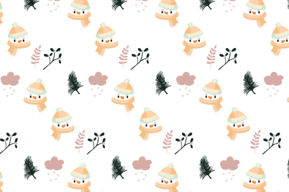 Download Aesthetic Pattern Christmas Snowman Art - Christmas Collection