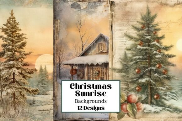 Download 12 Christmas Morning Sunrise Illustratio - Christmas Collection