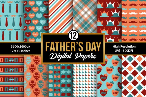 Download Father's Day Pattern Digital Papers - Father's day pattern Collection